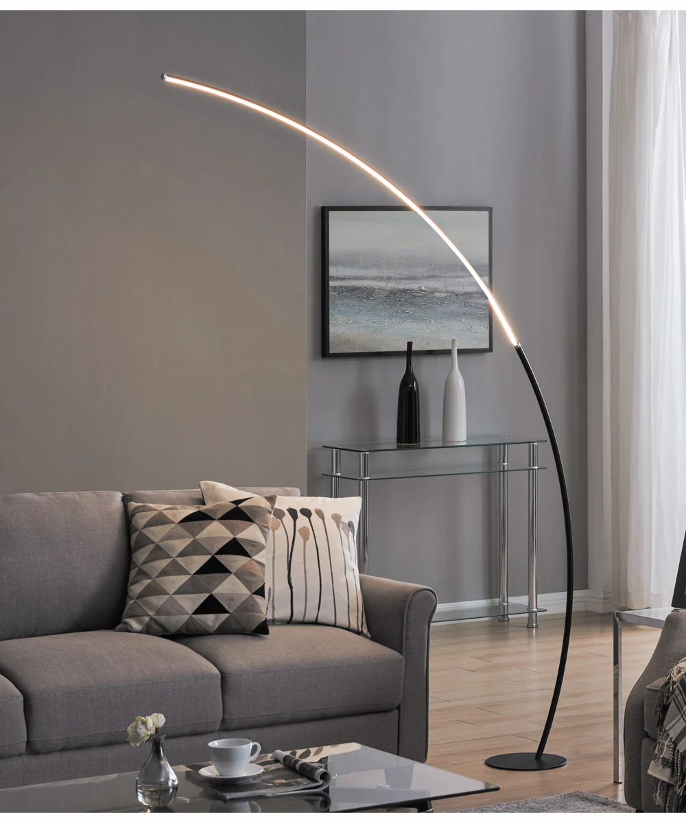 Monita 1-Light Led Arch Lamp Black - Image 2