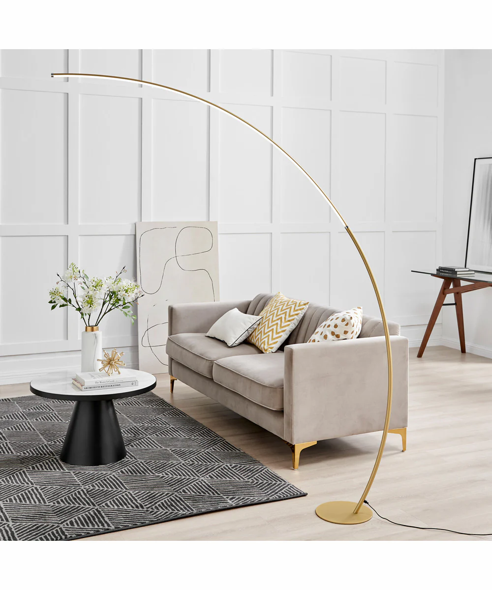 Monita 1-Light Led Arch Lamp Gold - Image 3