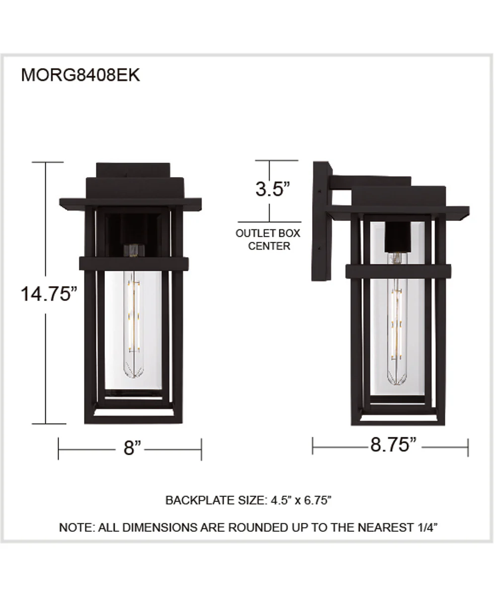 Morgan 1-light Outdoor Wall Light Earth Black - Image 4