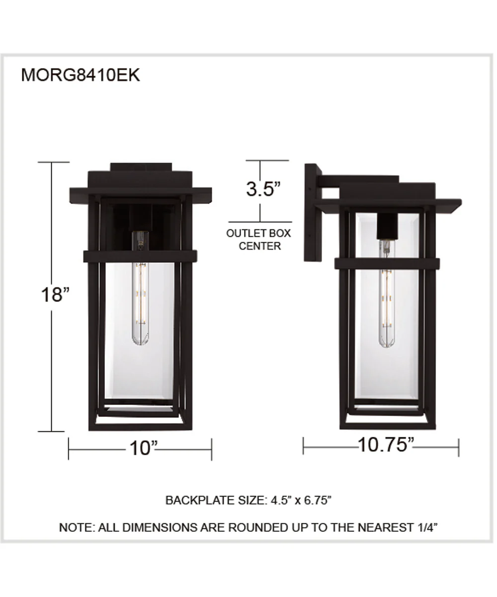 Morgan 1-light Outdoor Wall Light Earth Black - Image 4