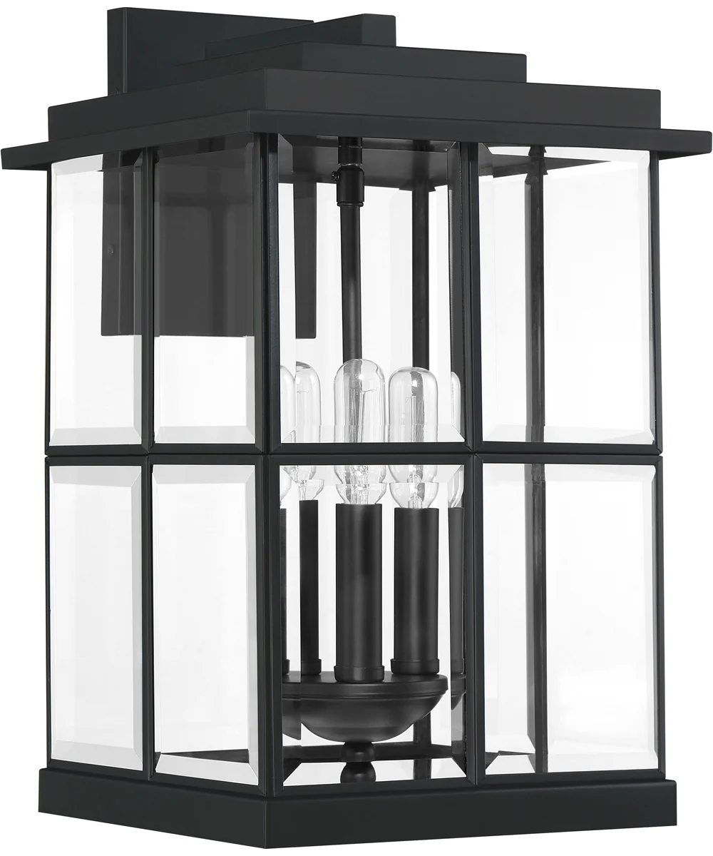 Mulligan Large 3-light Outdoor Wall Light Matte Black - Image 3