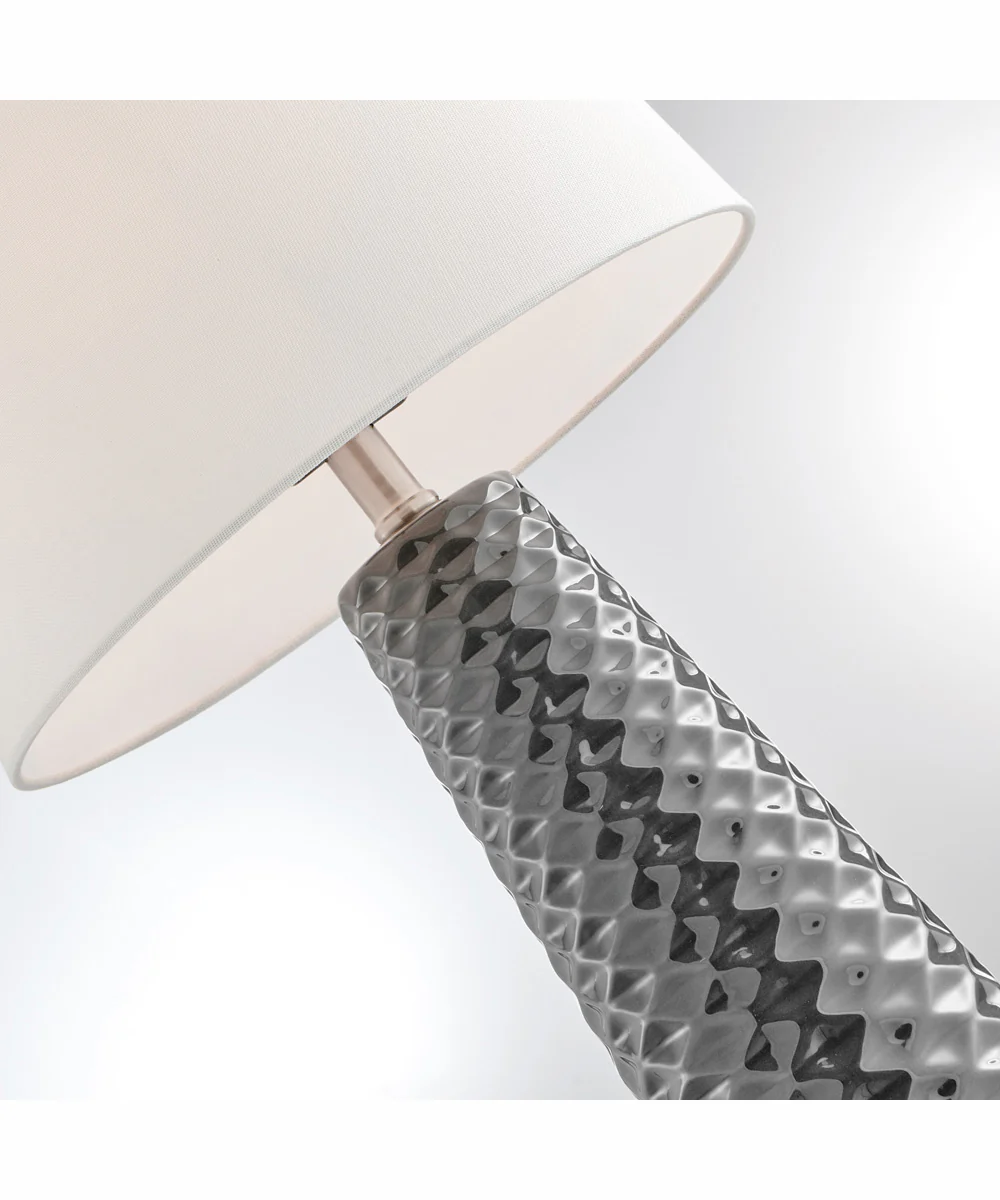 Muriel 2-Light 2 Pack-Table Lamp Grey Ceramichrome/ White Linen - Image 2