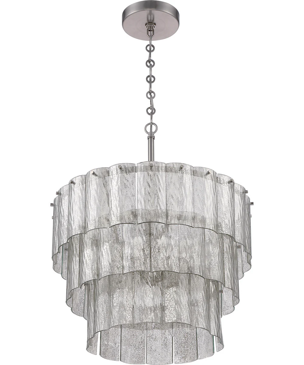 Museo 9-Light Pendant Brushed Polished Nickel - Image 3