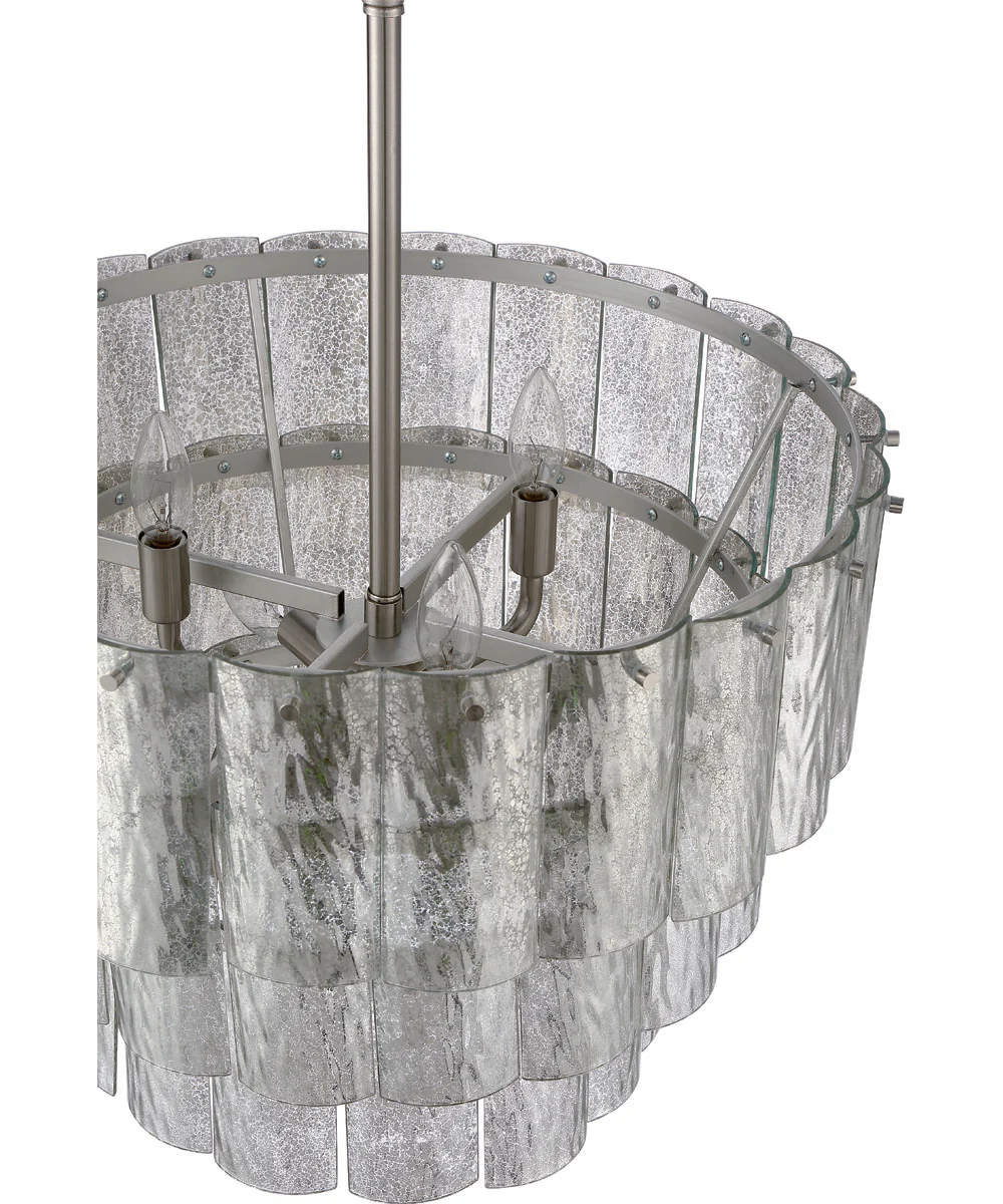 Museo 9-Light Pendant Brushed Polished Nickel - Image 4