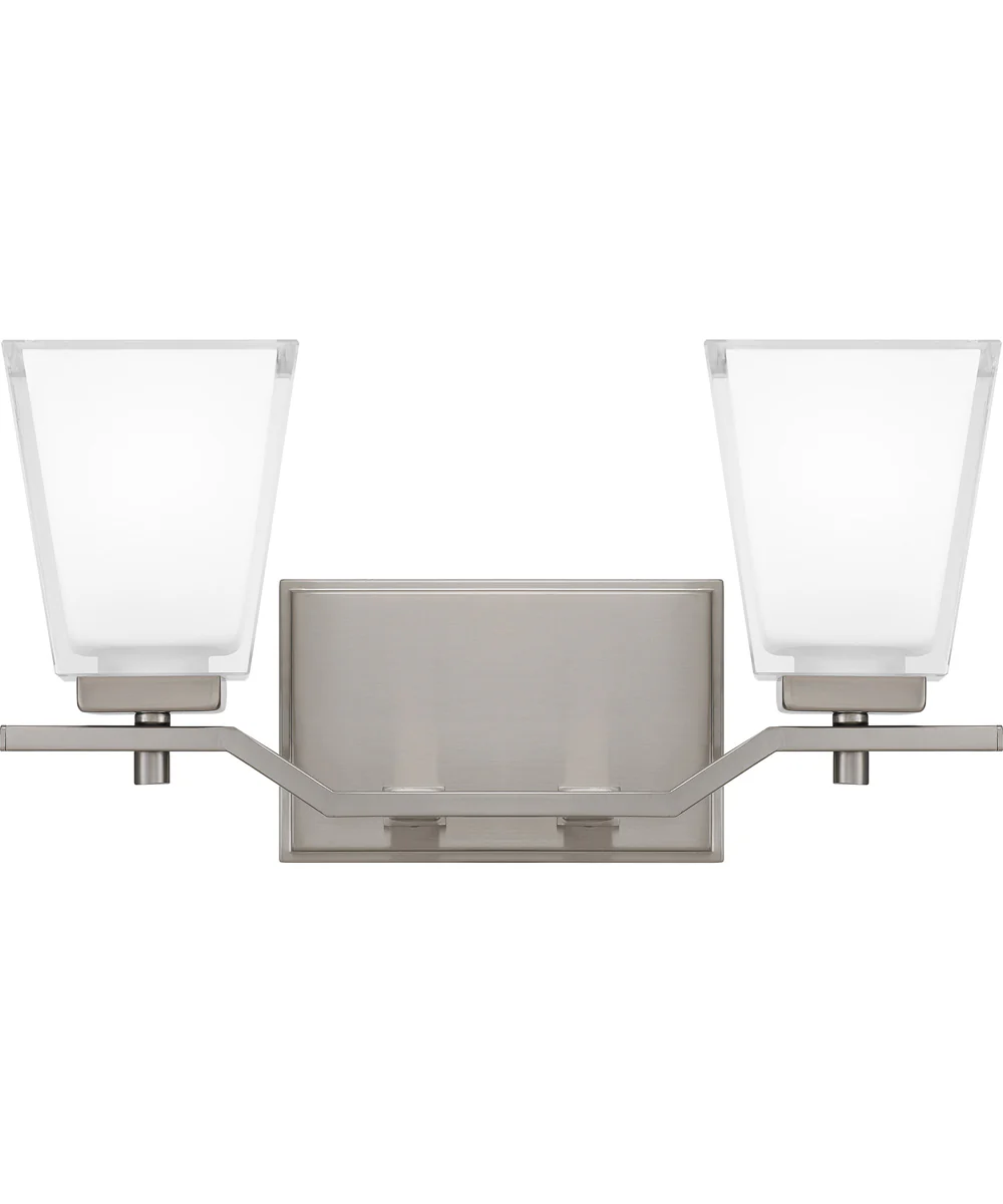 Myra Medium 2-light Bath Light Brushed Nickel