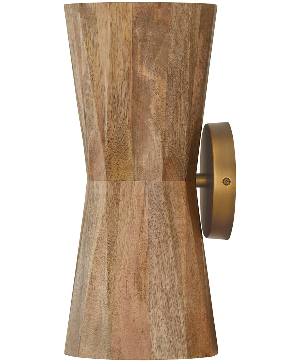 Nadeau 2-Light Sconce Light Wood and Patinaed Brass - Image 5