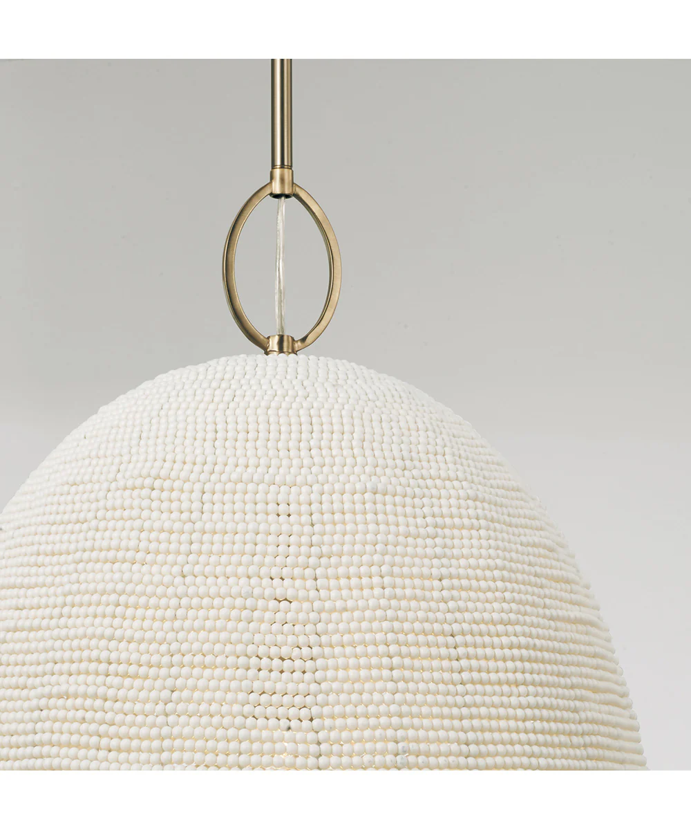 Natalia 1-Light Pendant Aged Brass - Image 4