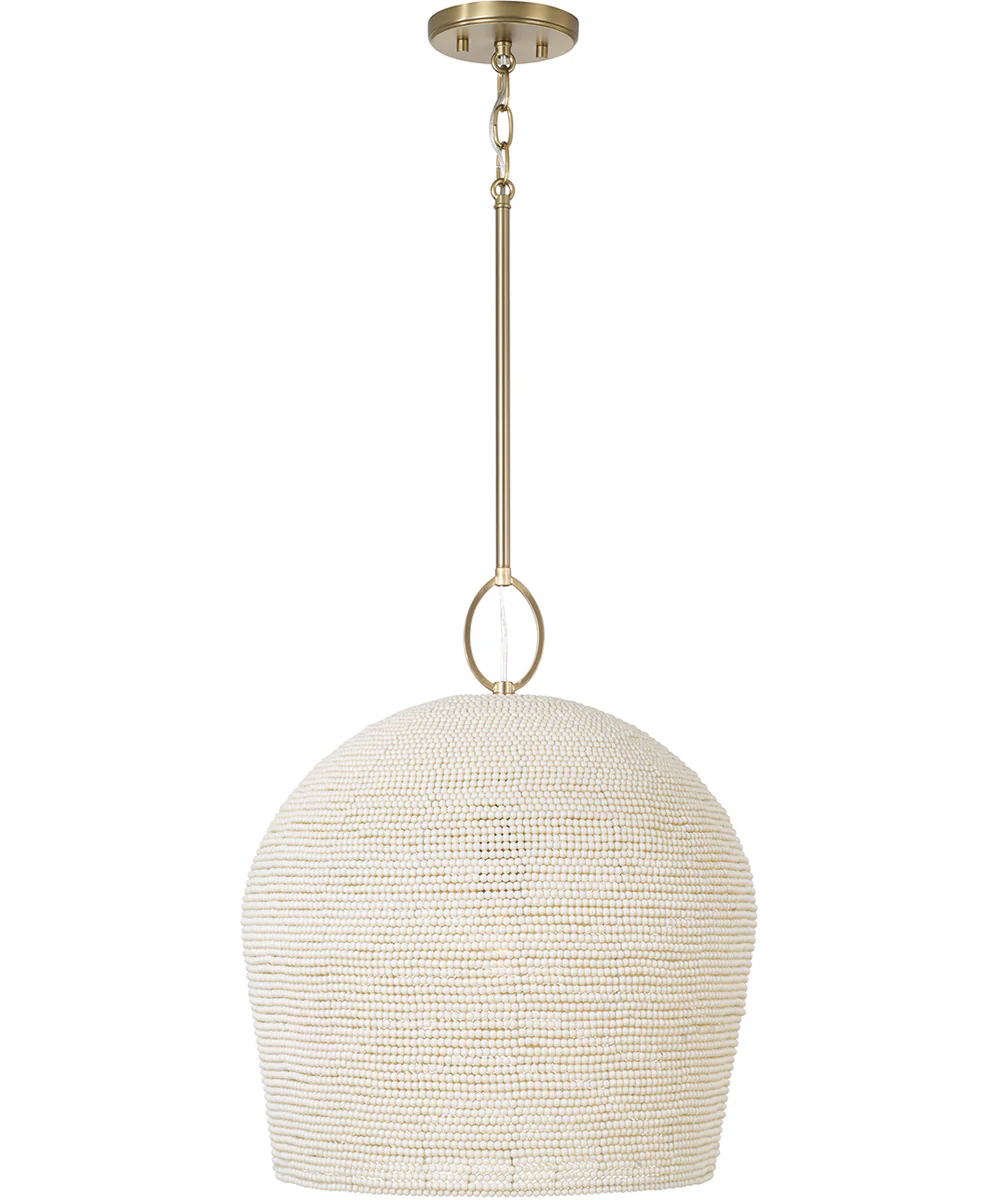 Natalia 1-Light Pendant Aged Brass