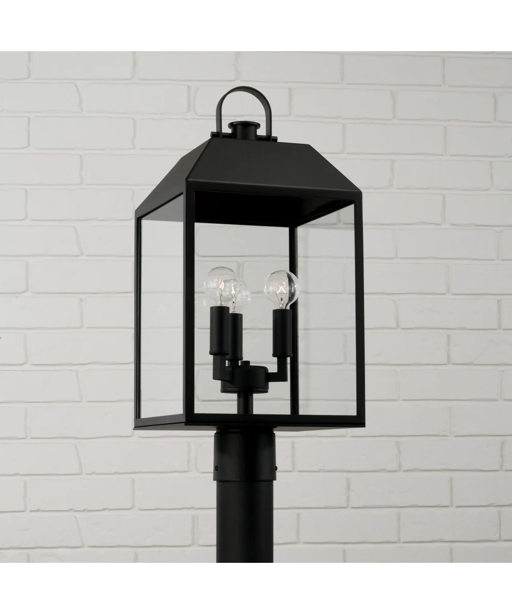 Nelson 3-Light Outdoor Post-Lantern Black - Image 2