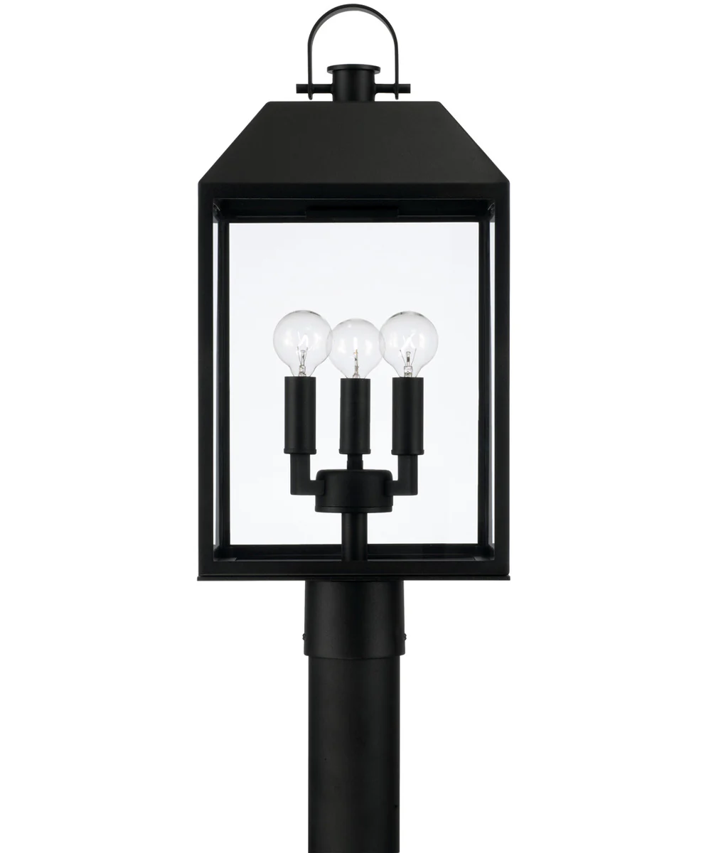 Nelson 3-Light Outdoor Post-Lantern Black - Image 3