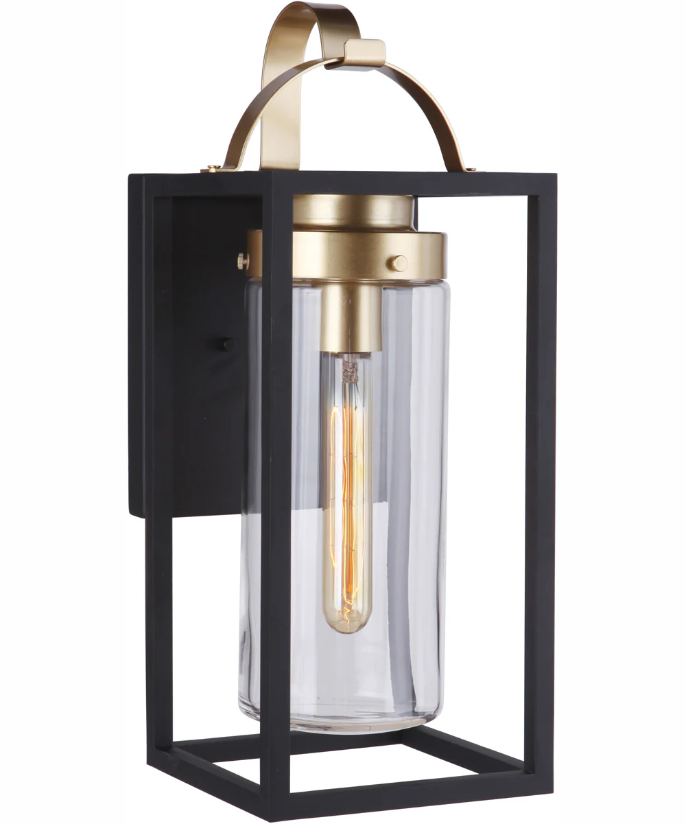 Neo 1-Light Outdoor Wall Lantern Midnight Satin Brass - Image 2