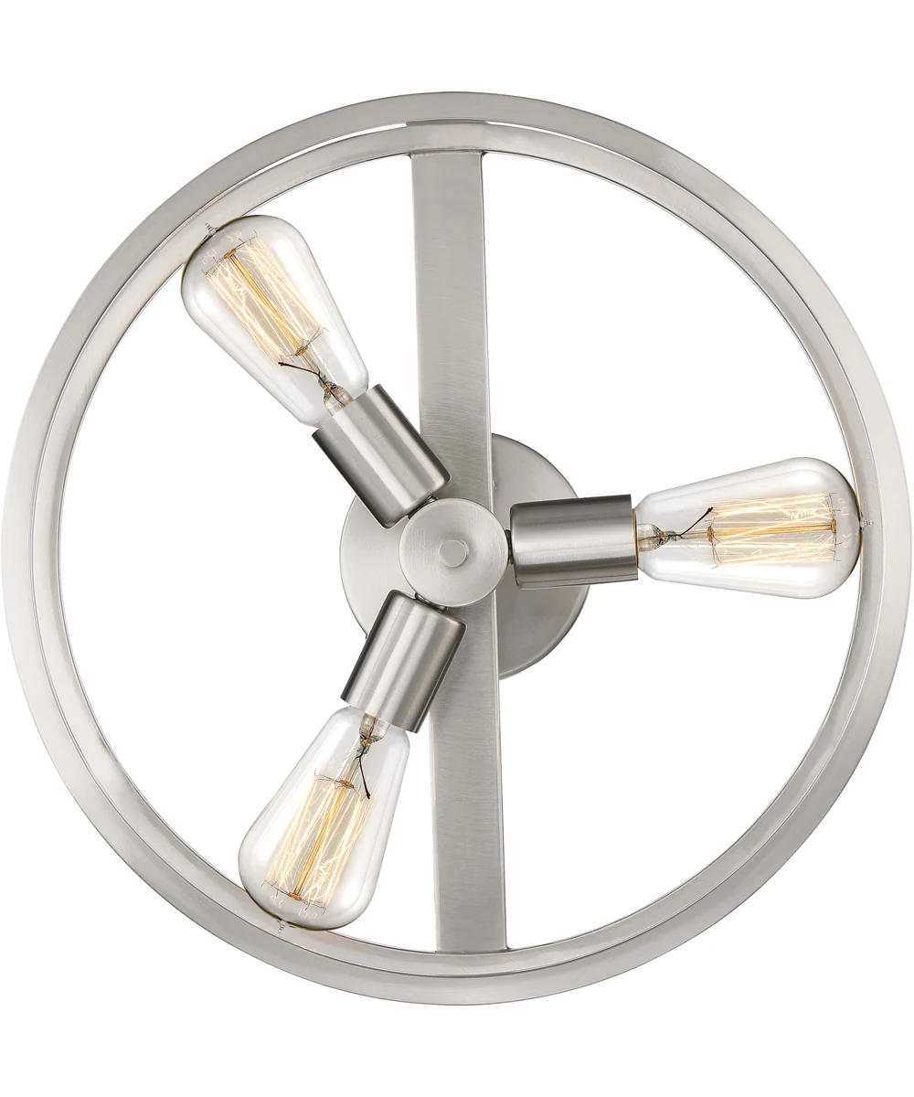 New Harbor 3-light Semi Flush Mount Brushed Nickel - Image 5