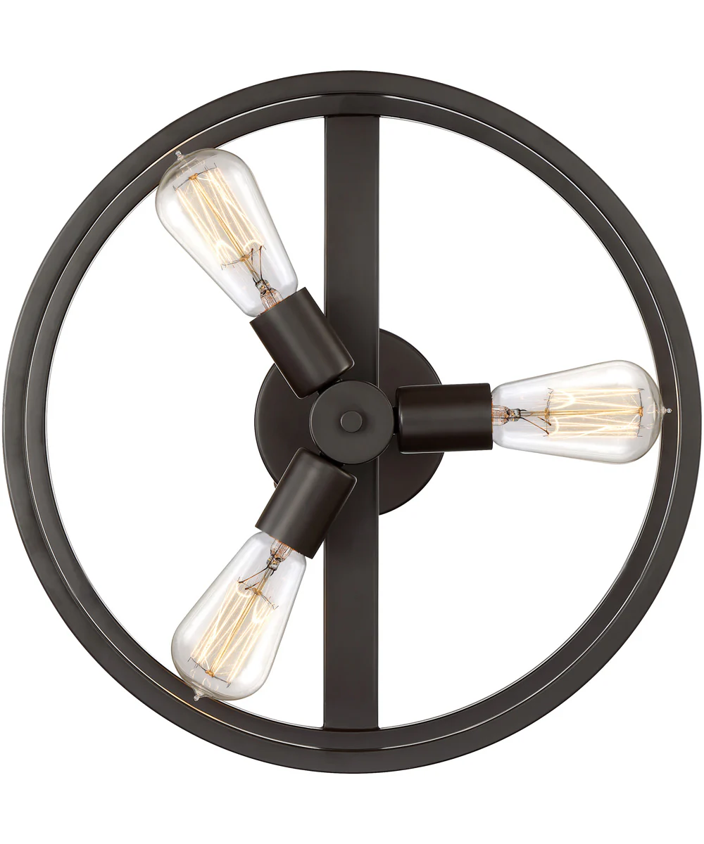 New Harbor 3-light Semi Flush Mount Western Bronze - Image 5
