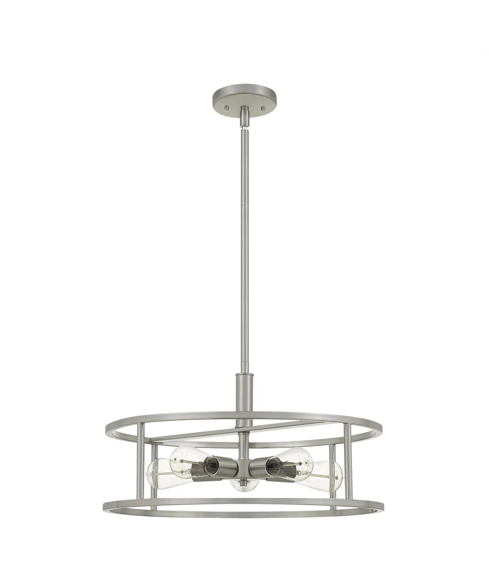 New Harbor 5-light Pendant Brushed Nickel - Image 3