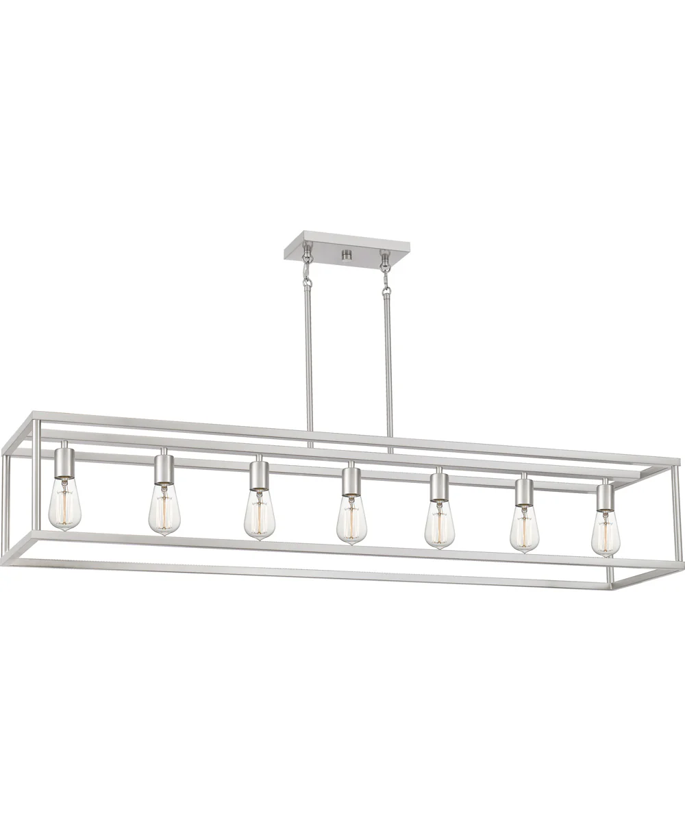 New Harbor 7-light Island Light Brushed Nickel - Image 2
