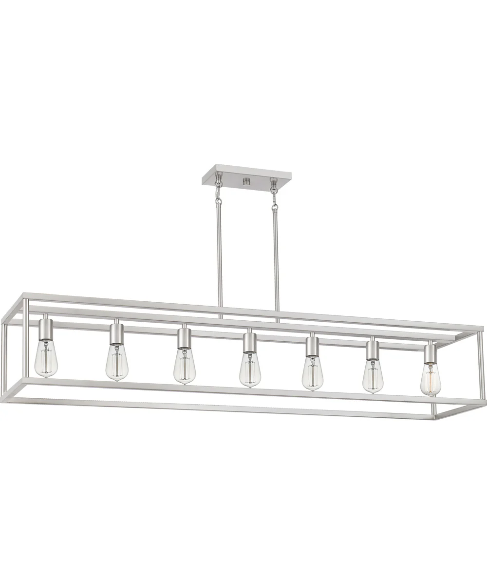 New Harbor 7-light Island Light Brushed Nickel - Image 3