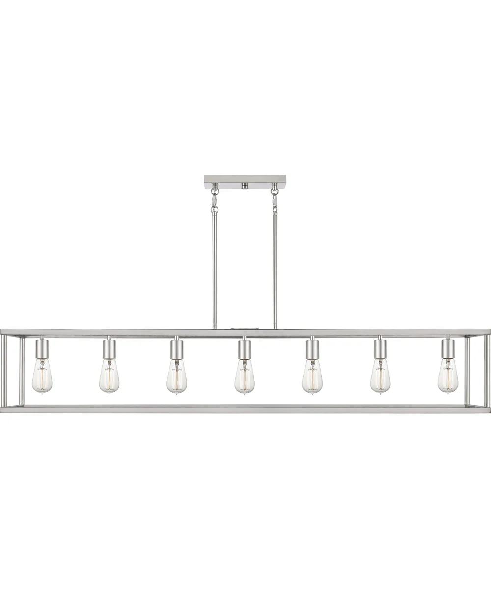 New Harbor 7-light Island Light Brushed Nickel - Image 4