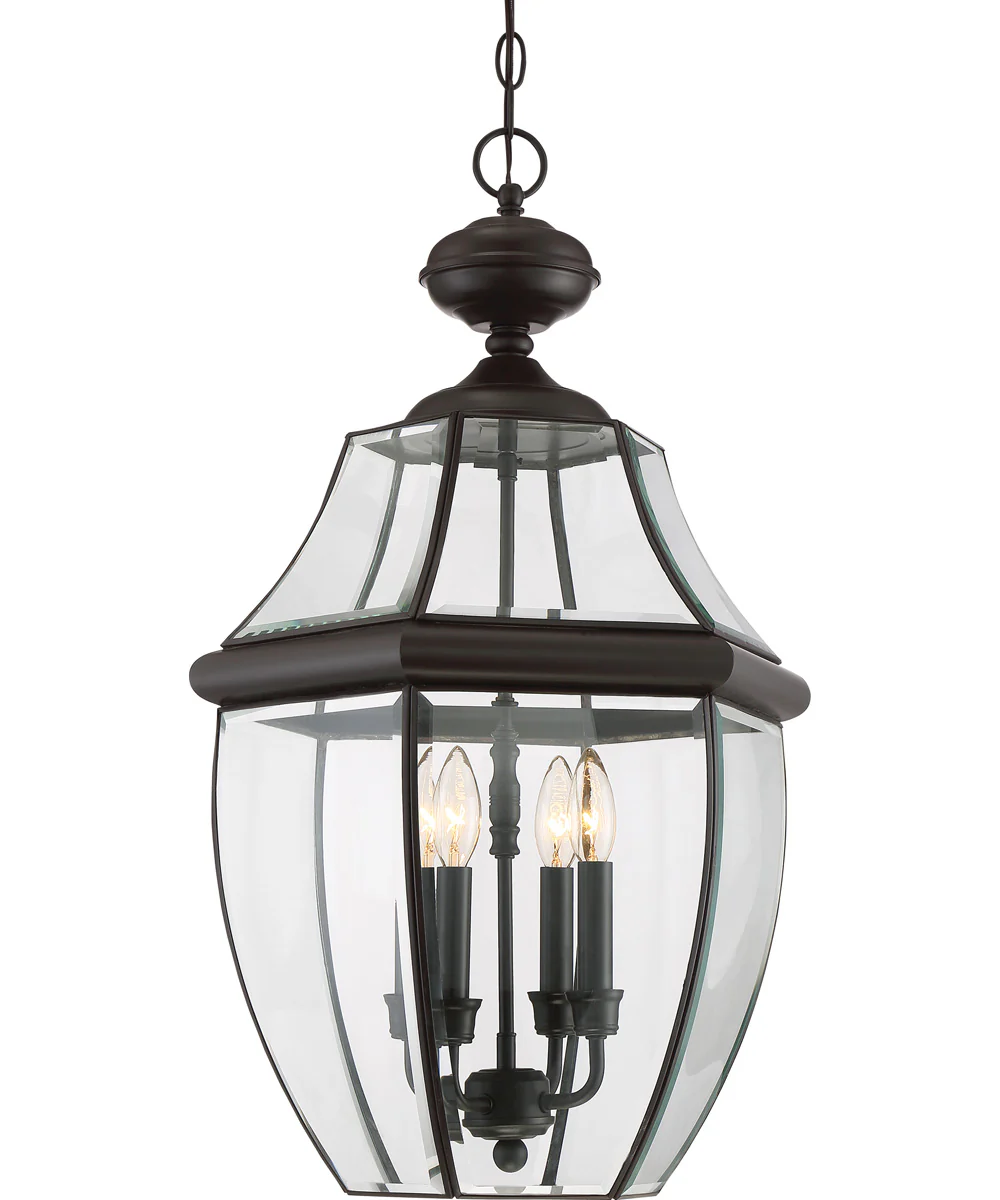 Newbury Extra Large 4-light Outdoor Pendant Light Medici Bronze - Image 2