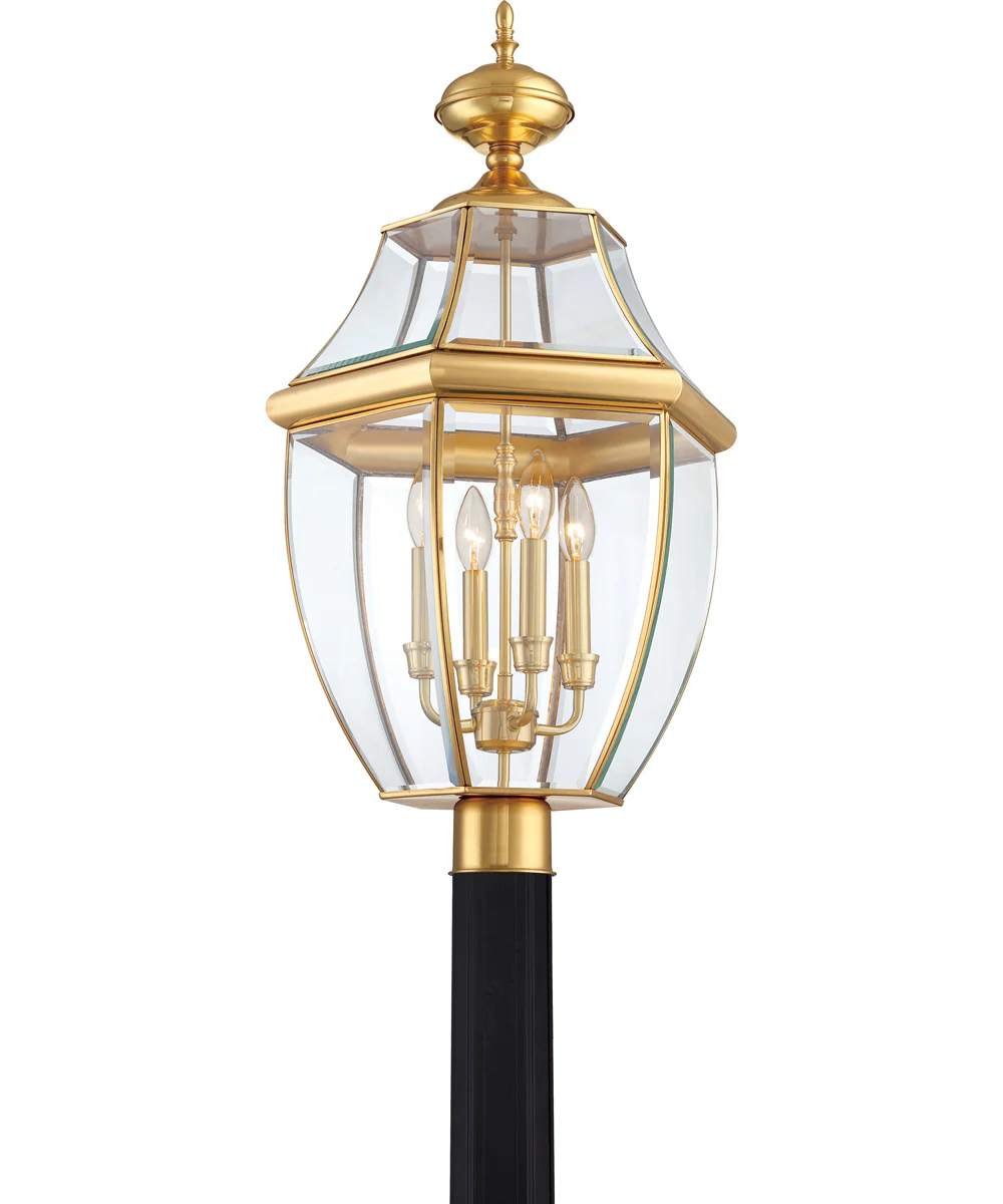 Newbury Extra Large 4-light Outdoor Post Light Polished Brass - Image 6