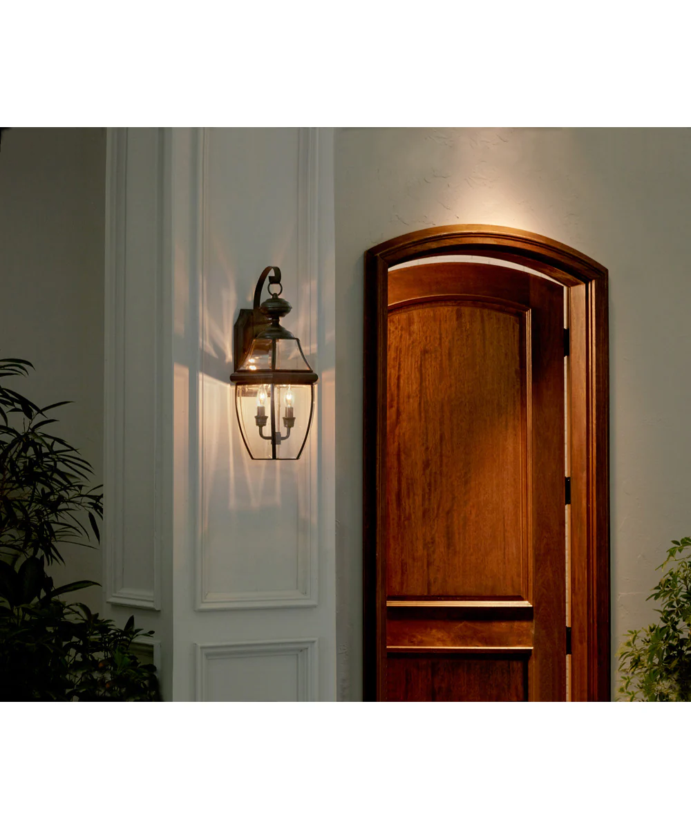 Newbury Large 2-light Outdoor Wall Light Medici Bronze - Image 4