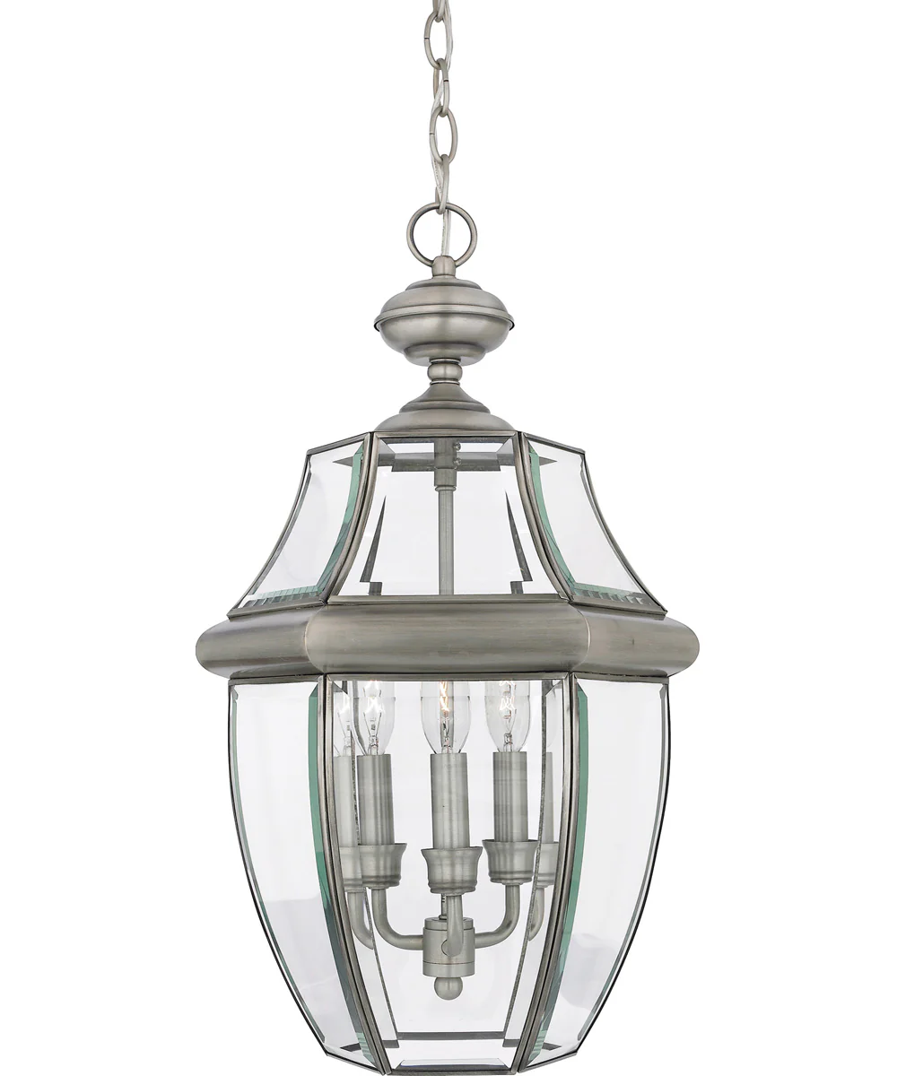 Newbury Large 3-light Outdoor Pendant Light Pewter - Image 2