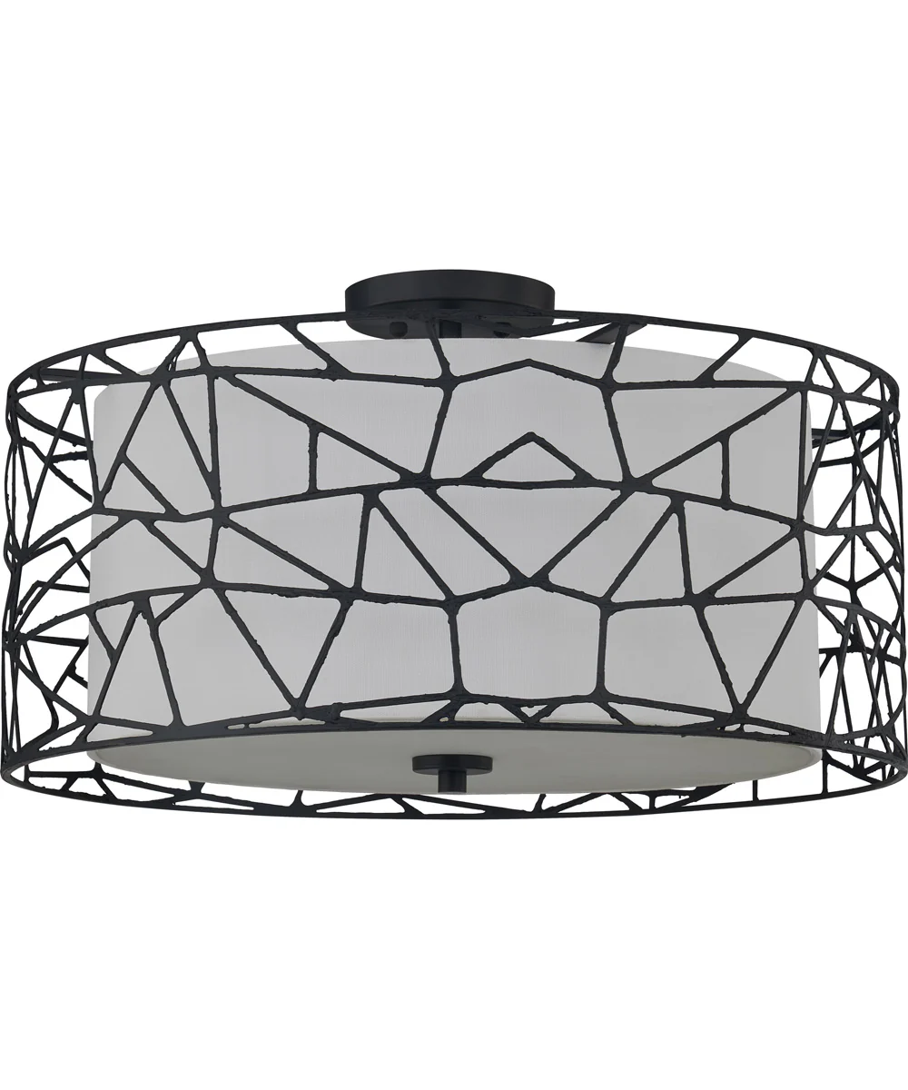 Newcastle 4-light Semi Flush Mount Matte Black - Image 3