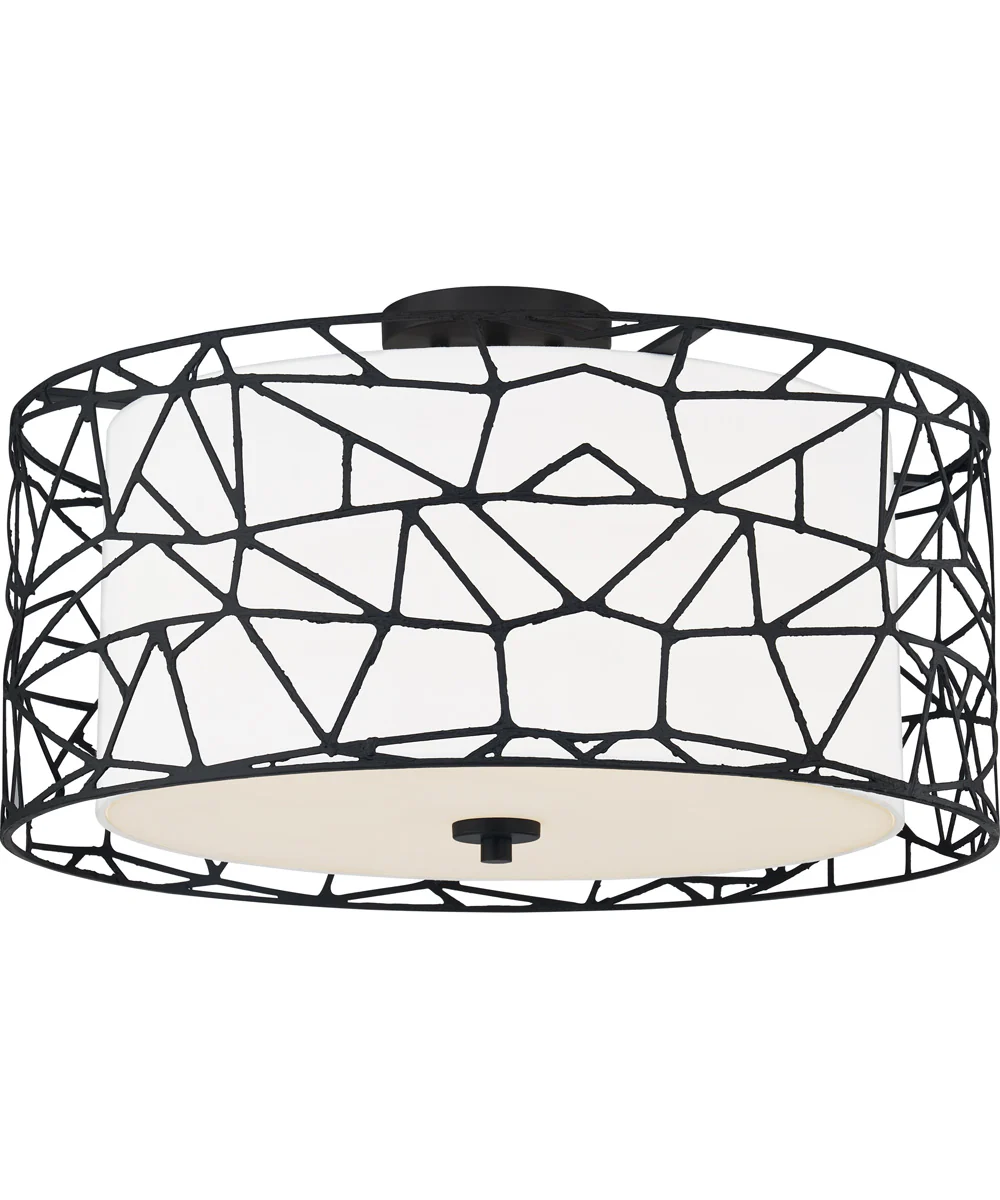 Newcastle 4-light Semi Flush Mount Matte Black - Image 4