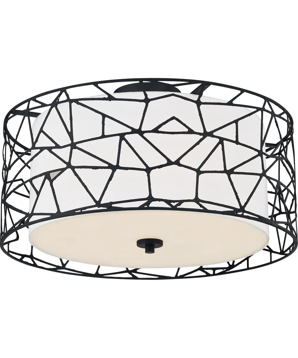 Newcastle 4-light Semi Flush Mount Matte Black - Image 5