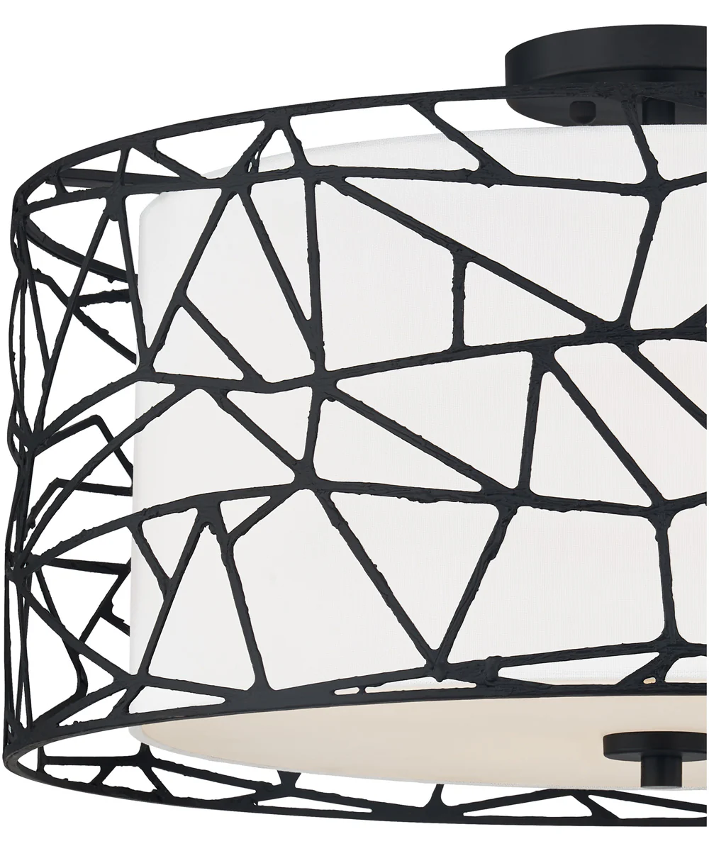 Newcastle 4-light Semi Flush Mount Matte Black - Image 6
