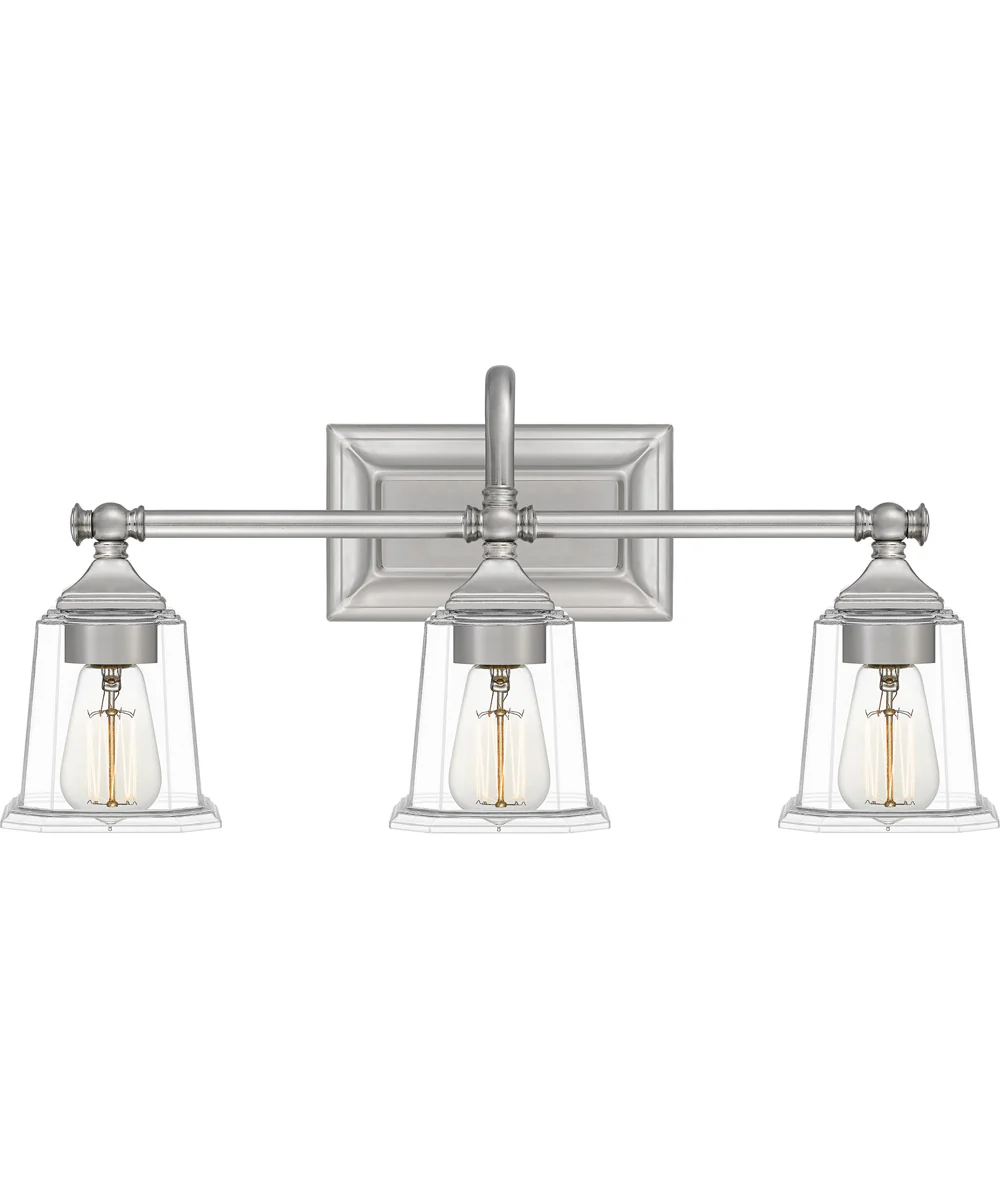 Nicholas Large 3-light Bath Light Brushed Nickel