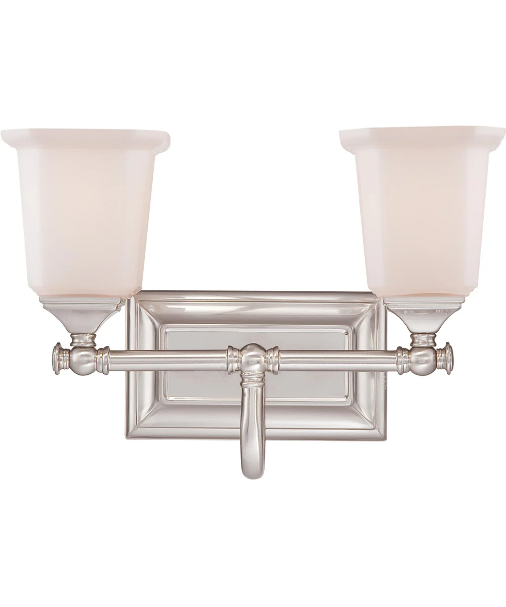 Nicholas Medium 2-light Bath Light Brushed Nickel - Image 2