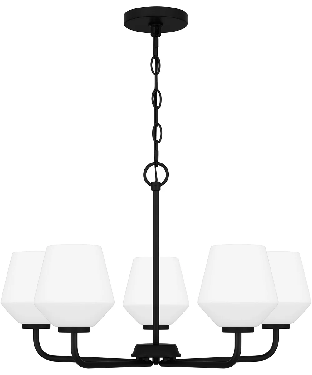 Nielson 5-light Chandelier Matte Black - Image 2