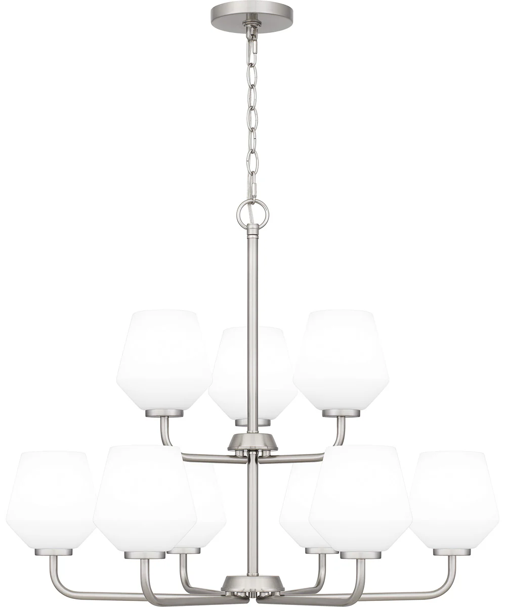 Nielson 9-light Chandelier Brushed Nickel