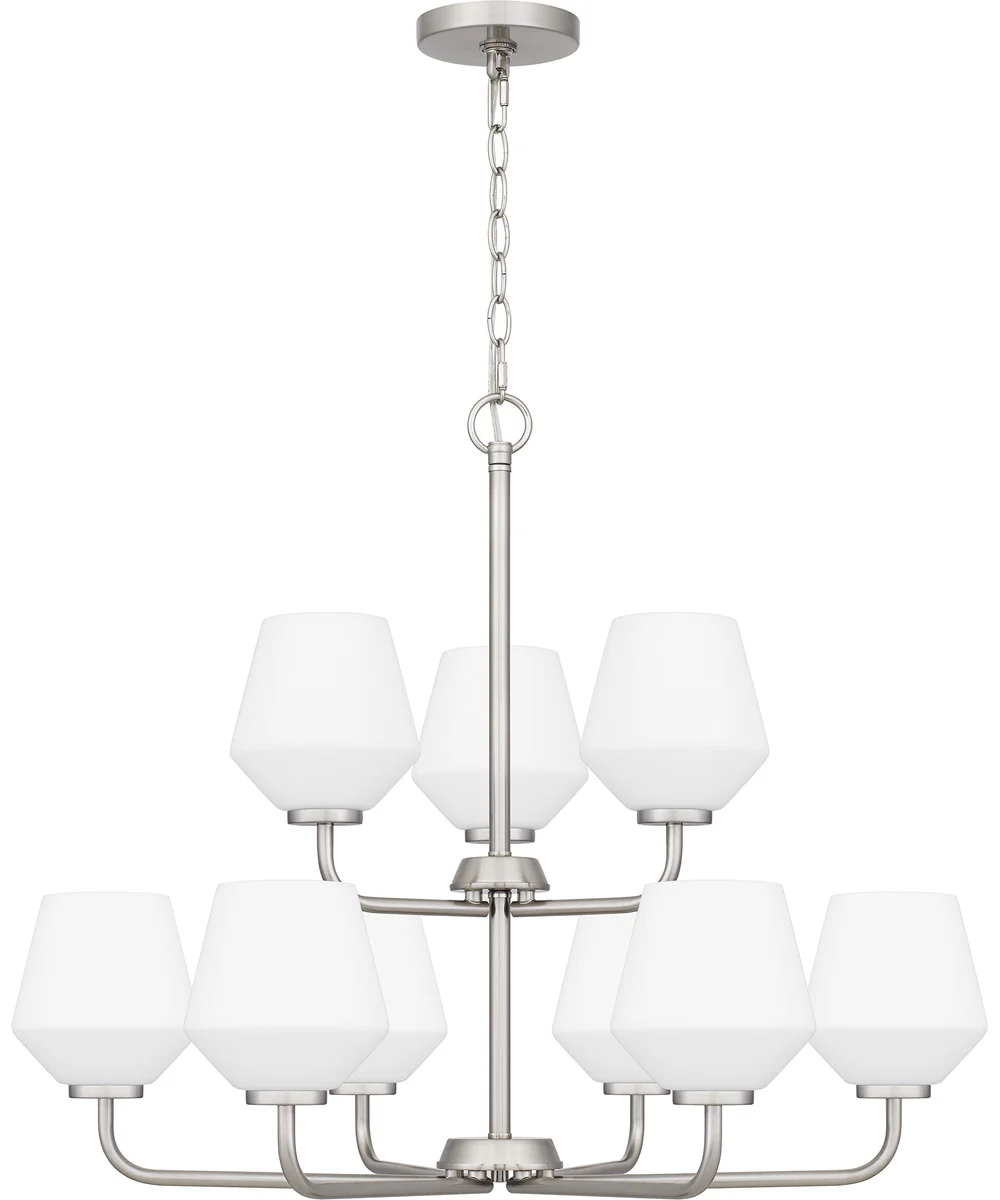 Nielson 9-light Chandelier Brushed Nickel - Image 2
