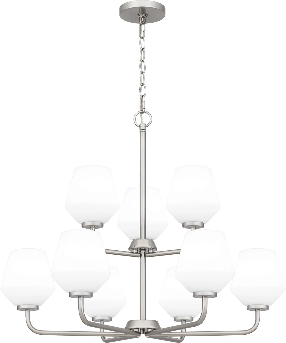 Nielson 9-light Chandelier Brushed Nickel - Image 3