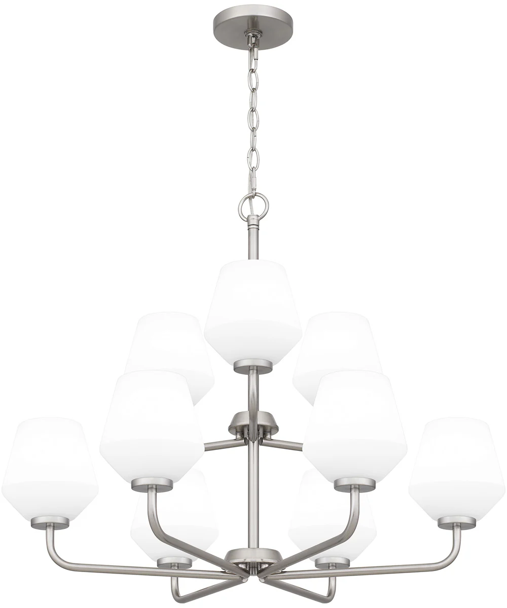 Nielson 9-light Chandelier Brushed Nickel - Image 4