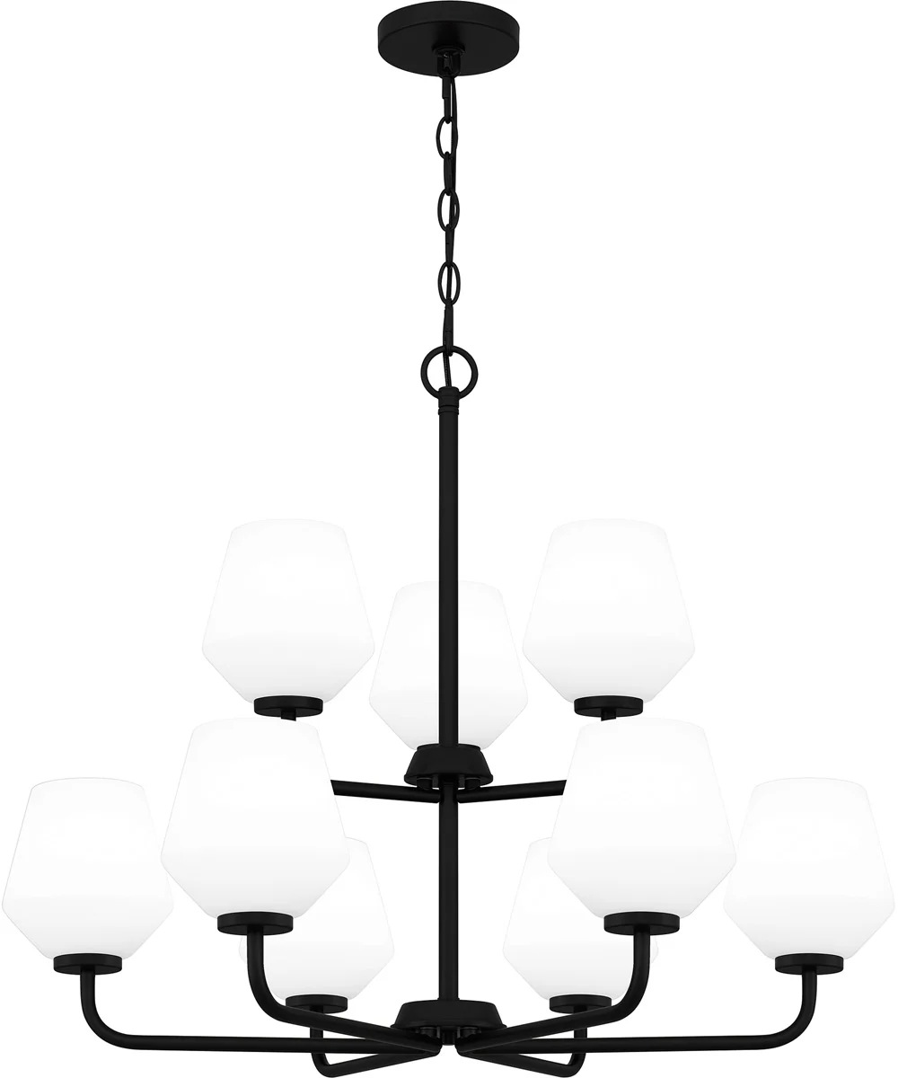 Nielson 9-light Chandelier Matte Black - Image 3