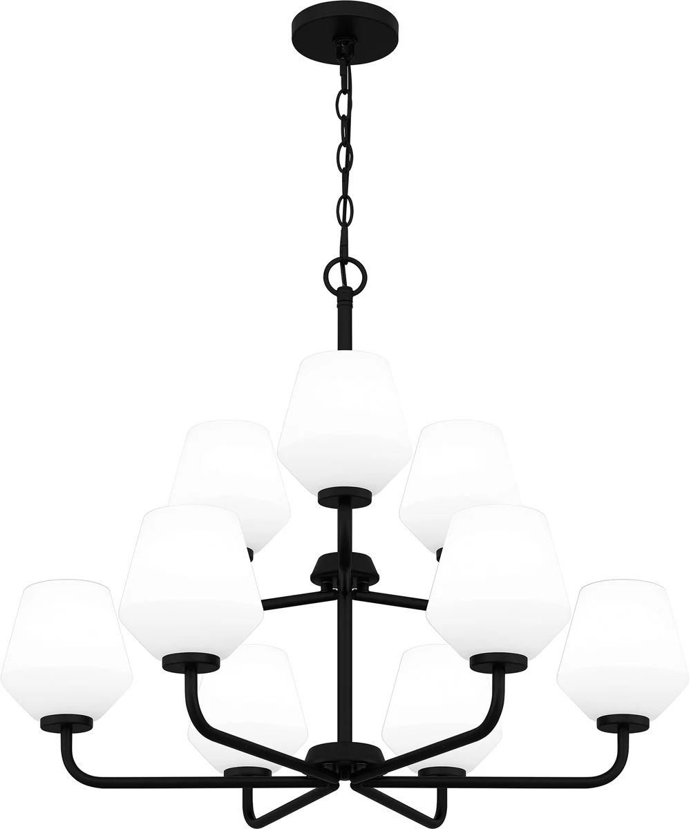 Nielson 9-light Chandelier Matte Black - Image 4