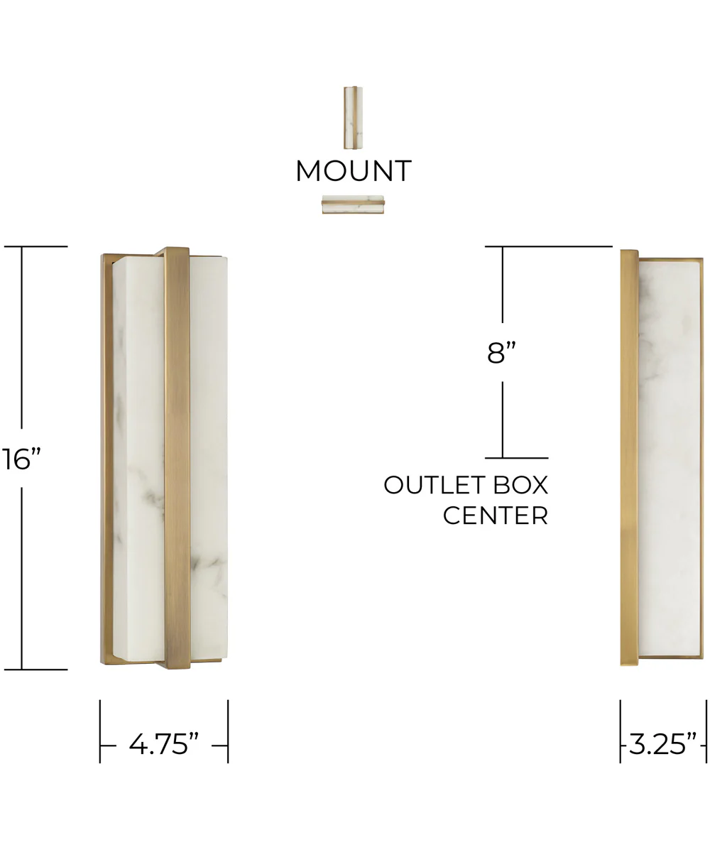 Noah 1-Light Sconce Aged Brass - Image 7