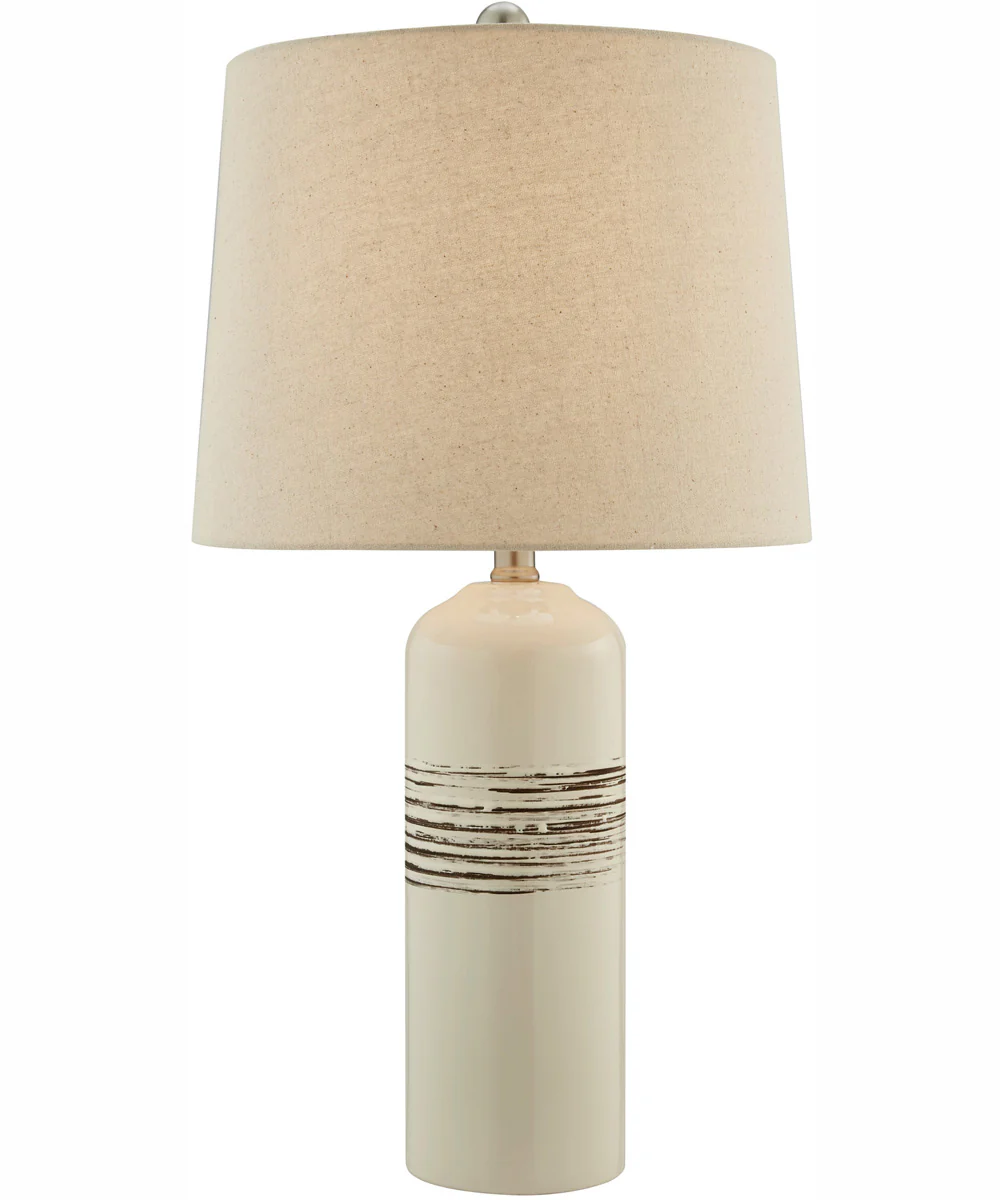 Noelle 1-Light 2 Pack-Table Lamp Ceramichrome/ Oatmeal Linen Shade - Image 5