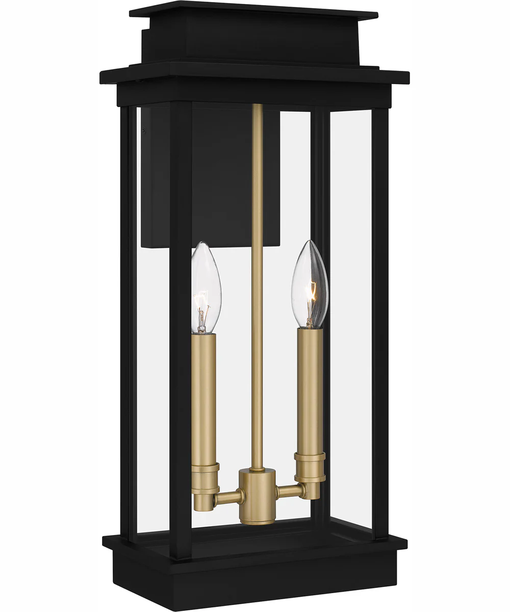 Noelle Large 2-light Outdoor Wall Light Coastal Armour Aluminum Matte Black