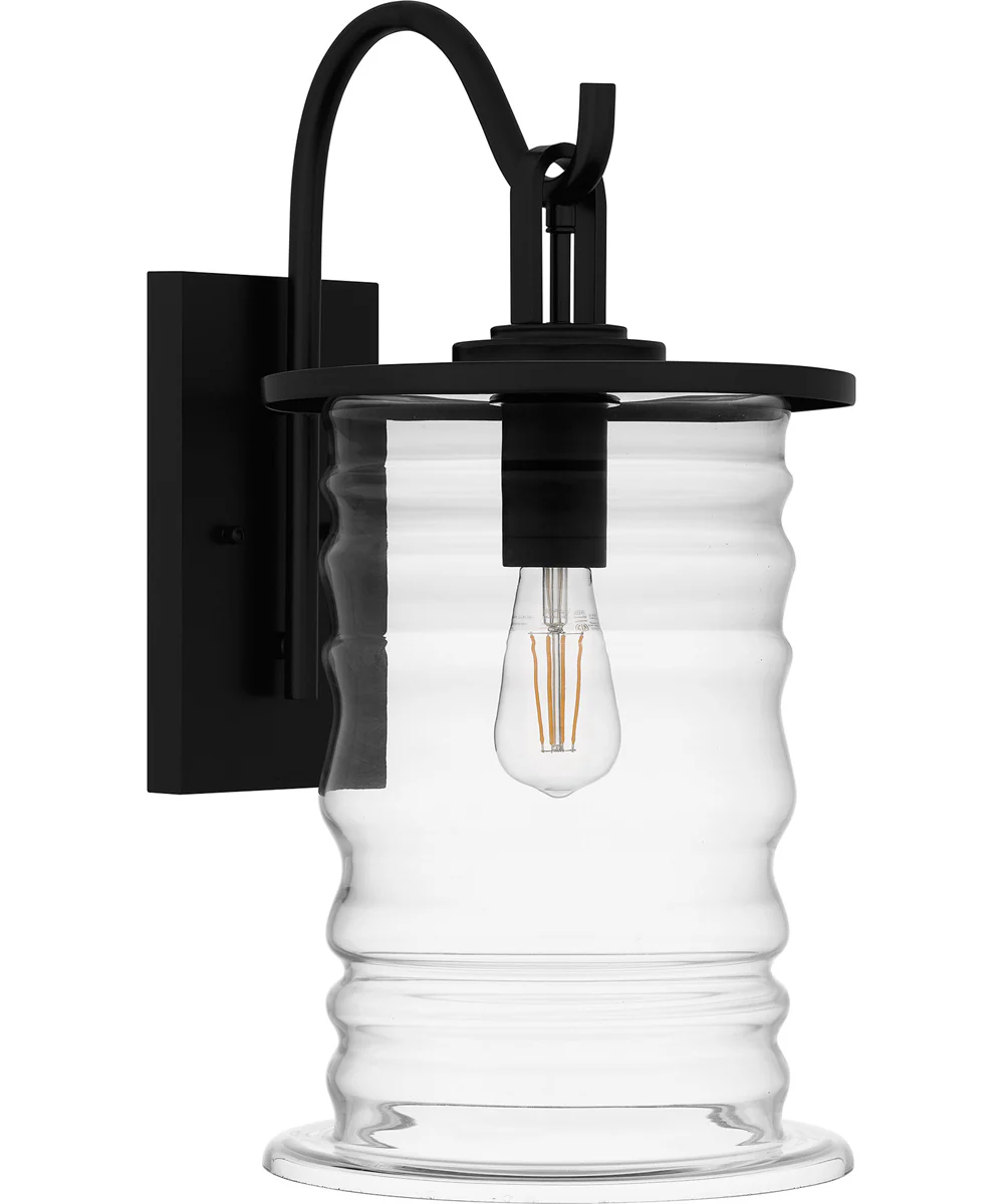 Noland Large 1-light Outdoor Wall Light Coastal Armour Aluminum Matte Black - Image 2