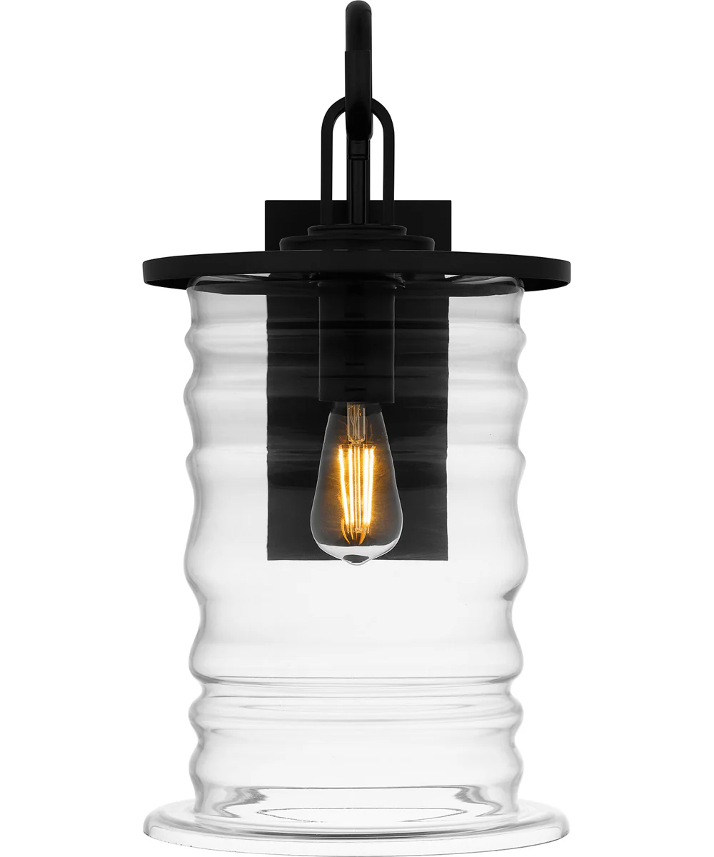 Noland Large 1-light Outdoor Wall Light Coastal Armour Aluminum Matte Black - Image 3