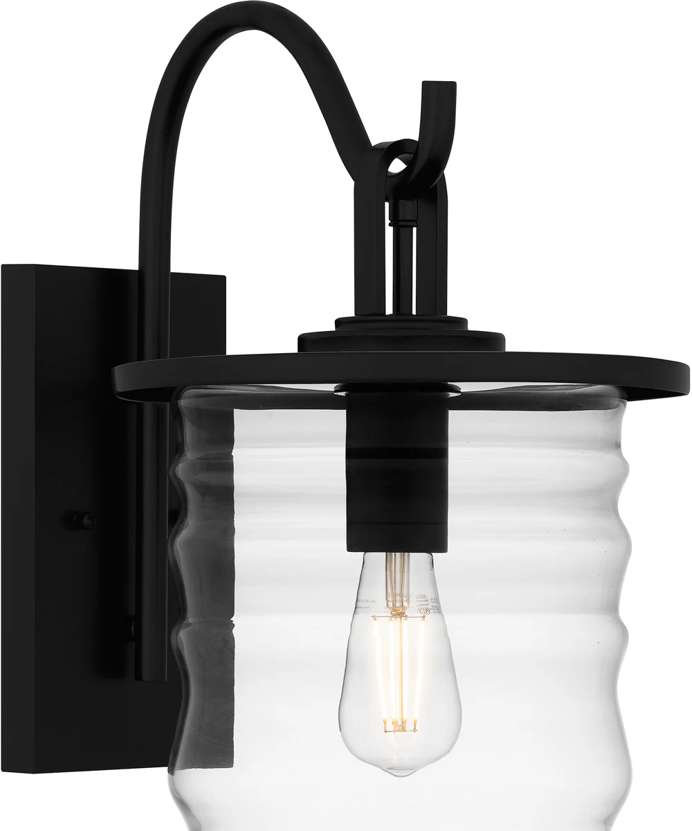 Noland Large 1-light Outdoor Wall Light Coastal Armour Aluminum Matte Black - Image 5