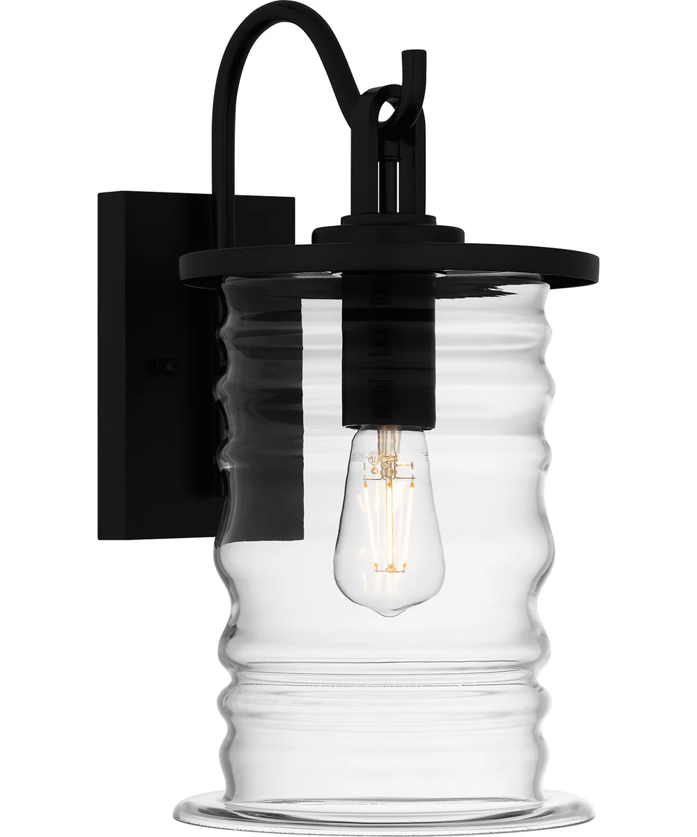 Noland Medium 1-light Outdoor Wall Light Coastal Armour Aluminum Matte Black