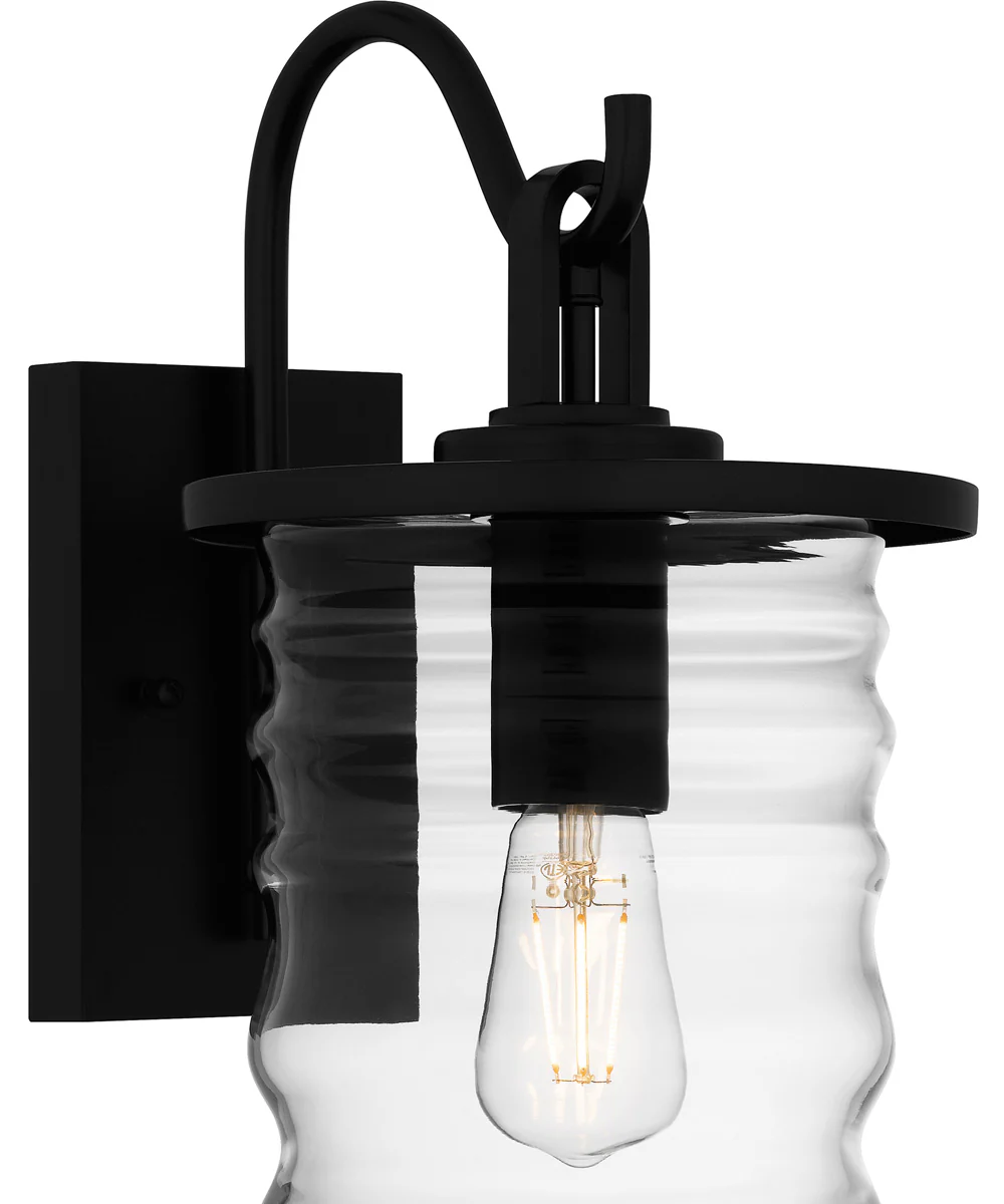 Noland Medium 1-light Outdoor Wall Light Coastal Armour Aluminum Matte Black - Image 5