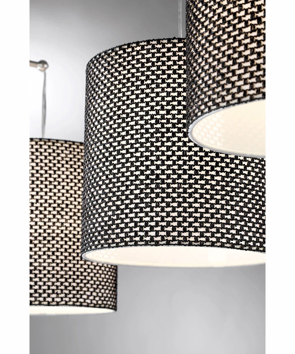 Norlan 3-Light 3-Light Arch Lamp Brushed Nickel/Black Fabric Shade - Image 2