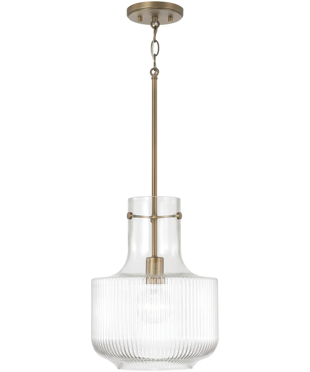 Nyla 1-Light Pendant Aged Brass