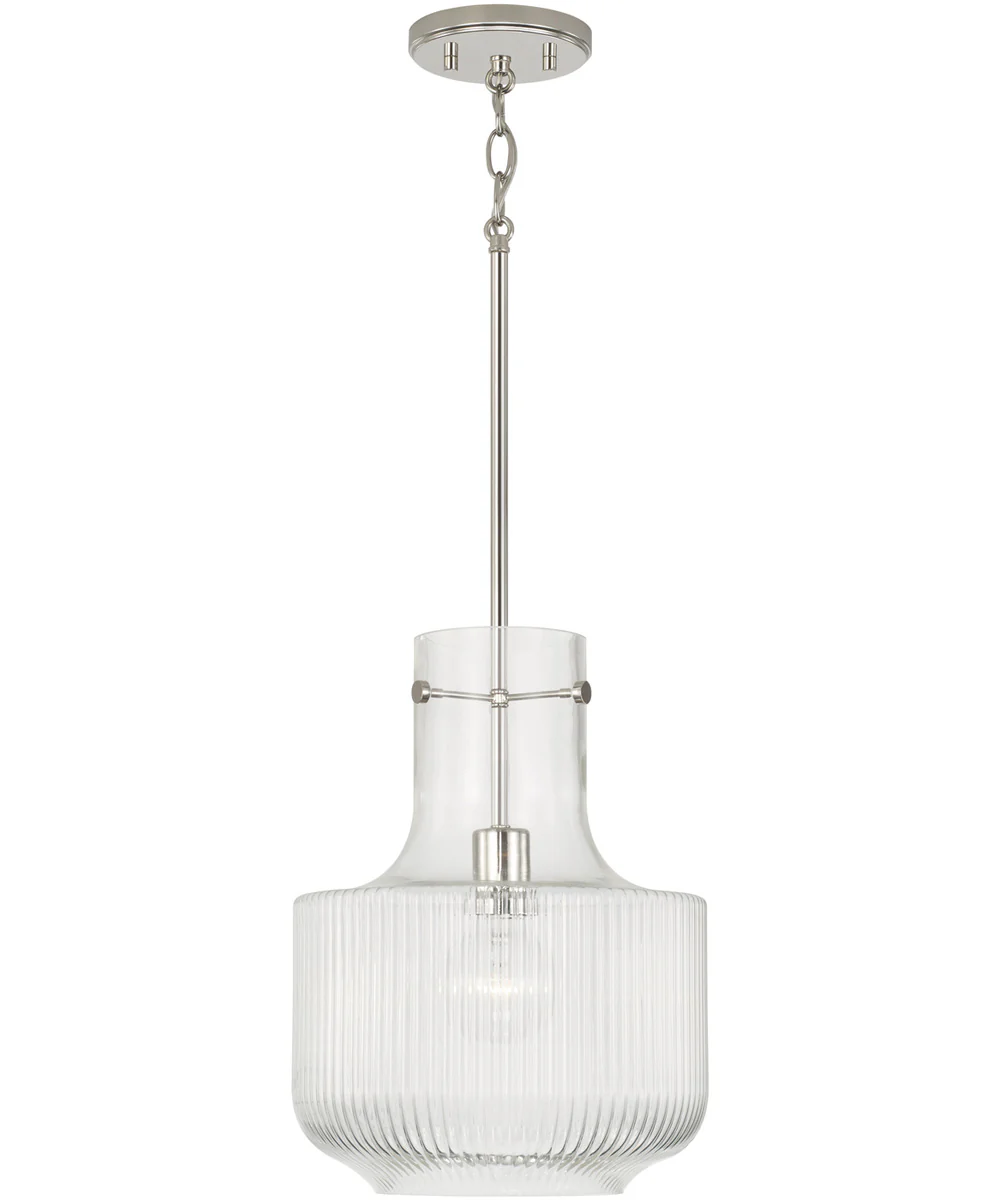 Nyla 1-Light Pendant Polished Nickel