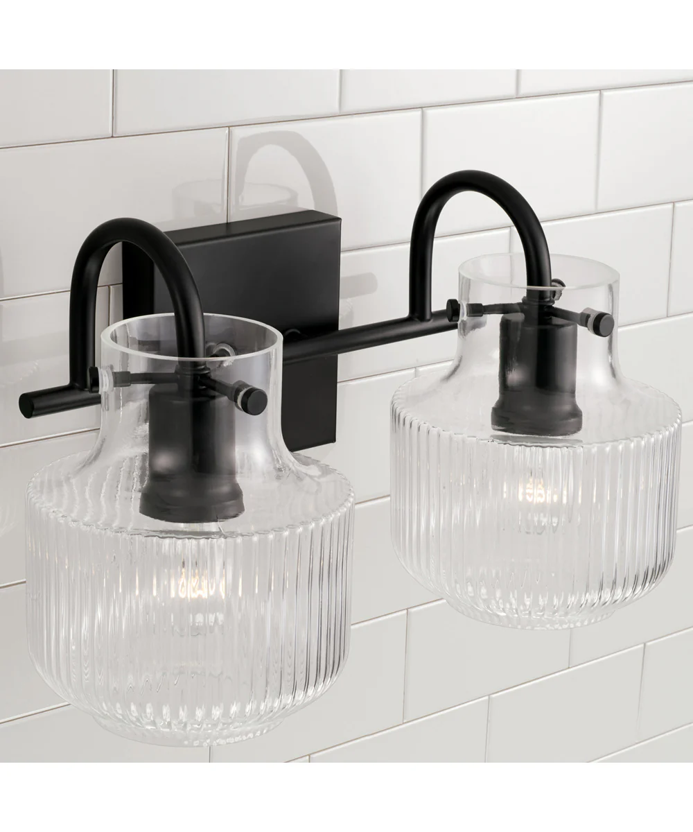 Nyla 2-Light Vanity Matte Black - Image 3